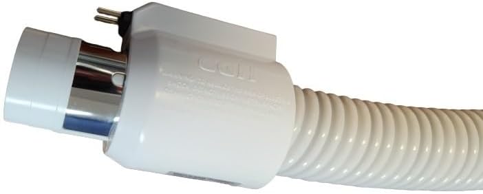 30 Ft Universal Central Vacuum Hose – Dual Voltage with Direct Connect Plug, On/Off Handle Switch – Fits Beam (Pre-2008), BM1393 & Most 1.5" Inlets – Crushproof (White)