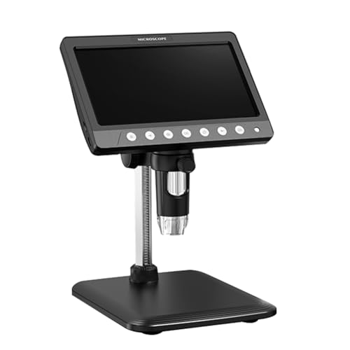 Microscopio Digitale IPS per Monete 1200X Fotocamera di Messa a Fuoco Ultra-Precise Video 1080P 8 Luci LED per Circuito di 5 mega pixel