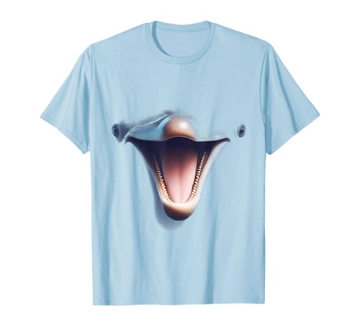Visage de dauphin, costume amusant de dauphins d'esprit T-Shirt
