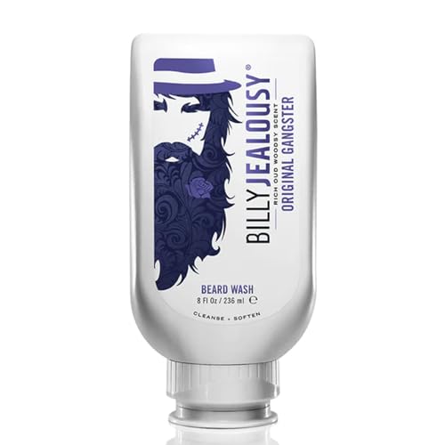 Billy Jealousy Original Gangster Beard Wash for Smooth, Manageable & Frizz-free Beard, Beard Care Enriched with Hydrating Aloe & Strengthening & Conditioning Green Tea Extract, 8 Fl Oz