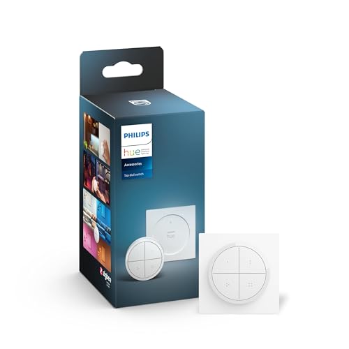 Philips Hue Interruttore Tap Dial Smart, Alimentazione A Batteria, Bianco