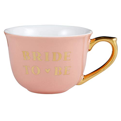 Slant Collections Ceramic Tea Cup & Saucer Set, 1 Count (Pack Of 1), Bride To Be #TOP2