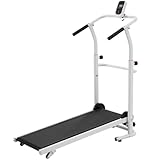 ランニングマシン 電動 ルームランナー 折りたたみ式 省スペース 軽量 コンパクト 収納便利 広幅走行面 室内運動 初心者 リビングルーム バルコニー 家庭用 (C-‌ホワイト) [並行輸入品]