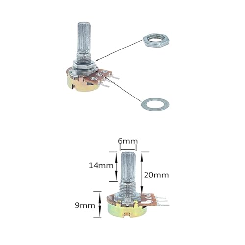 Résistance variable WH148 100K à film de carbone pour un contrôle audio sans interférence - 3