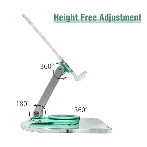 Werock KF-Z11 360°Rotating Acrylic Tablet Stand，Foldable Adjustable Transparent Tablet Holder thumb #2