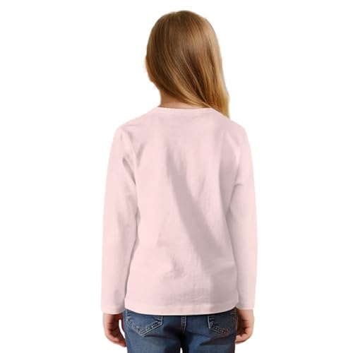 Girls Long Sleeve Shirts with Tie Hem Casual Tops Pullover Round Neck Basic Tees Kid Fit Blouses 5-12 Years2