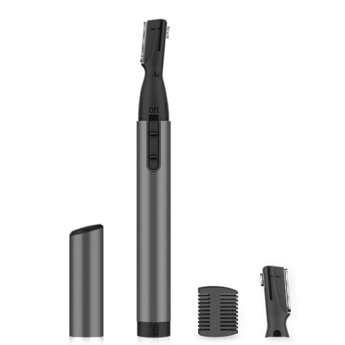 aisleek Eyebrow Trimmer, Facial Hair Trimmer Precision Detailer with Rinseable Blade, Battery...