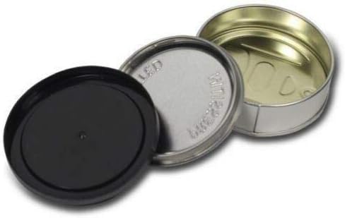 100ml Press It in Tuna Cans - Self Seal Tins with Black Plastic lids (10)