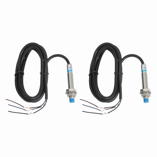 MECCANIXITY 2Pcs Inductive Proximity Sensor,NPN NC M8 DC 6-36V 300mA Proximity Switch Detector Approach Sensor 2mm 3 Wire for Industrial Automation LJ8A3-2-Z/AX