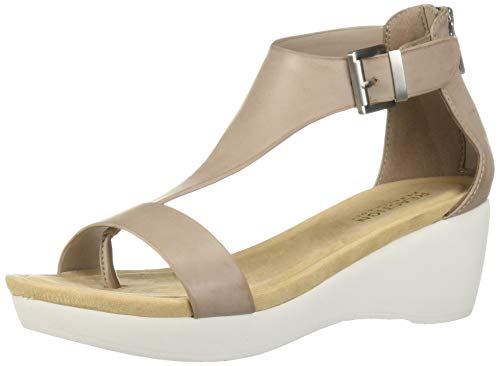 Kenneth Cole REACTION Women New Gal Platform T-Strap Sandal Sport, Mushroom, 9 M