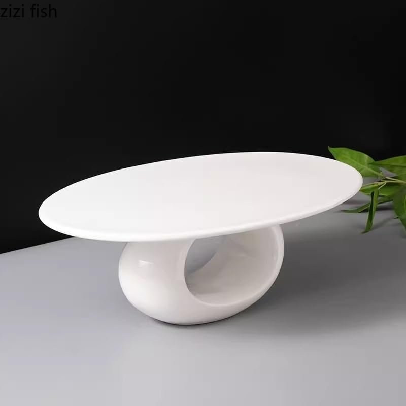 Talerze Kreatywny Ceramiczny Talerz obiadowy Owalny Płaski Talerz Deser Tabliczka Sushi Talerz Zastawa stołowa Talerze deserowe
