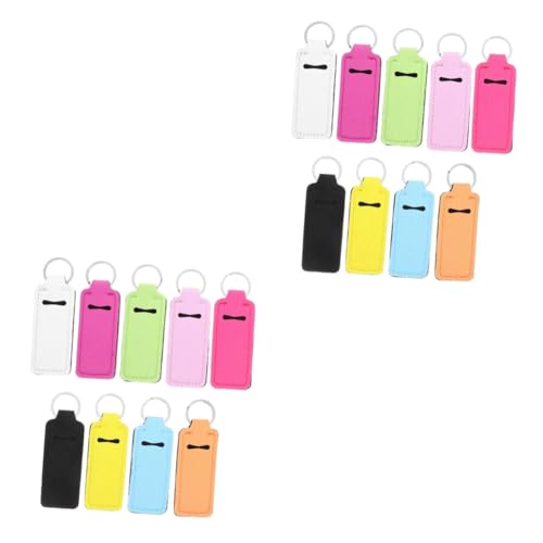 BESTYASH 2 Juegos Caso De Bálsamo Labial Ocultador Cubierta De Lápiz Labial Balsamo Labiales Protector Labial Llavero Porta Pintalabios Cubierta De Llave De Lápiz Labial Neopreno 9 Uds * 2