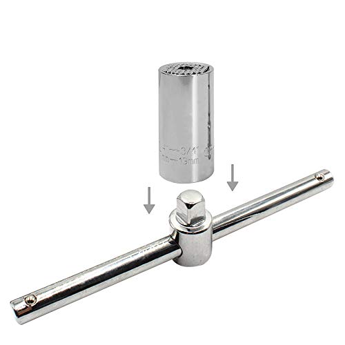 Panmax Universal Socket Tools Gifts For Men, Professional 7Mm-19Mm Tool Sets With Power Drill Adapter,T-Handle Wrench,Best Gifts For Men, Diy Handyman, Father/Dad, Husband, Boyfriend, Him, Women #TOP2