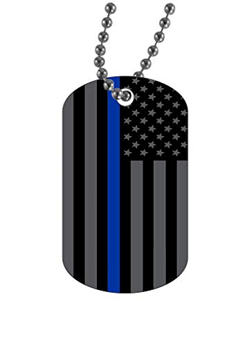 Rogue River Tactical Police Officer Military Style Dog Tag Pendant Jewelry Necklace Thin Blue Line Subdued Flag Rogue River Tactical Police Officer Military Style Dog Tag Pendant Jewelry Necklace Thin Blue Line Subdued Flag