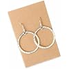 Hammered Open Hoop on Sterling Silver Earrings