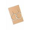Hammered Open Hoop on Sterling Silver Earrings