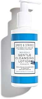 Spots & Stripes - Skin Goals Gentle Cleansing Lotion for Boys, the Perfect Starter Face Wash for Teen and Young Skin with Virgin Coconut, Kukui and Chamomile, Super-Gentle, Combats Blemishes (150ml)