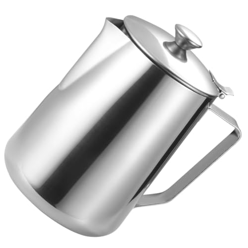 TEHAUX ステンレス製ミルクフローサーカップ 大容量 エスプレッソ用蒸気ピッチャー シャープスパウト設計 ラテアート向けミルク泡立て器