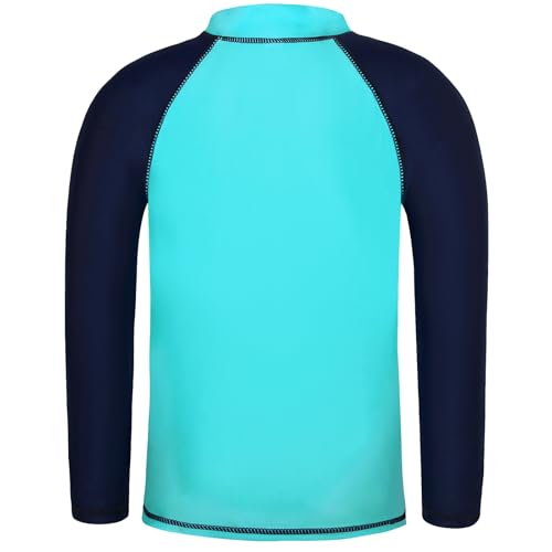 Image of TFJH E Boys Rash Guard Swim Set UPF 50+ Long Sleeve 2 Piece with Pants for Beach 3-14Y