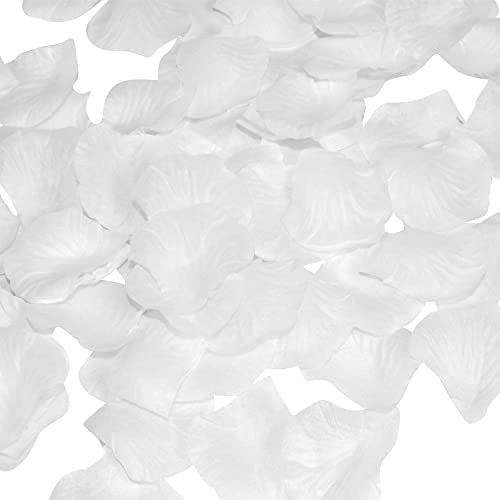Millennial Essentials 1120 Pcs Artificial Silk Rose Petals Flower Petals For Wedding Decoration Party Valentine’s Day (White) #TOP6