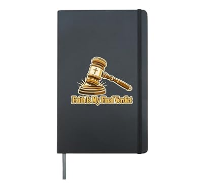 Faith Is My Final Verdict Christian Gavel Hardcover Journal, Black