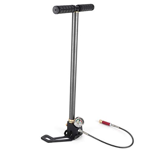 lyrlody 3-Stufen 4500psi Luftgewehrpumpe Wolframstahl Hochdruck Handpumpe Tragbare PCP Pumpe Uftpumpe für PCP Luftpistole Boot Reifen Ball