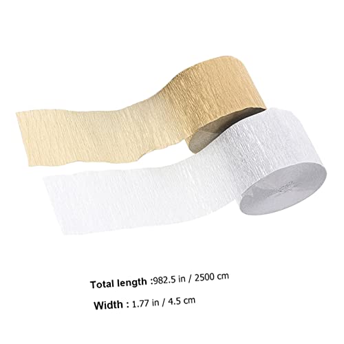 Toddmomy 4 Rolos De Rolo De Papel Crepom Suporte De Rolo De Papel Crepom Fita De Papel Crepom Adereç