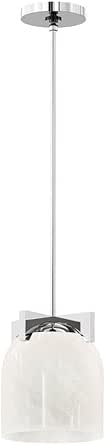 Maxim Lighting 21230MRPC Scoop - 1 Light Pendant-9.5 Inches Tall and 8 Inches Wide, Finish Color: Polished Chrome, Glass Color: Marble