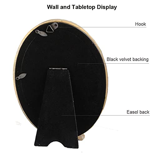 Cisoo Vintage Oval Picture Frame 5X7 Antique Photo Frame Table Top Display And Wall Hanging Home Decor, Blue #TOP4