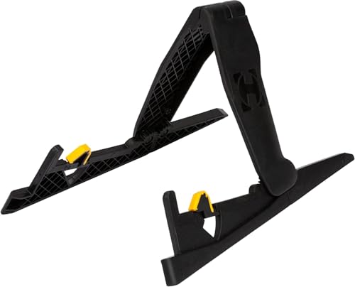 Hercules Suporte para Guitarra e Violão GS200B | de Chão, Dobrável, Leve, Compacto, Base com Regulagem, para Palco Estúdio Igreja