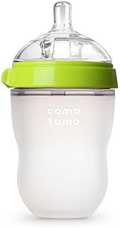 Comotomo Natural Feel Baby Bottle, Green, 8 Ounces