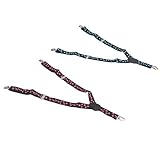 WATIIFUFU 2 Pcs Adjustable Elastic Suspenders with Star Print, Strong 3-clip Trouser Straps, Unisex ’s Fashion Accessory for Everyday Wear Random Color