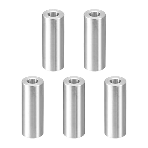 uxcell 5Pcs Entretoises Aluminium 3/4" OD x 3/8" ID x 2" L
