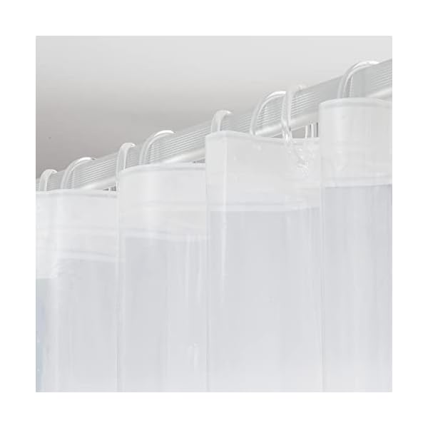 Sealskin Clear Duschvorhang, Badezimmervorhang aus PEVA, PVC-frei, wasserdicht, Vorhang für Badewanne und Dusche, Farbe: Transparent, B x H: 180 x 200 cm