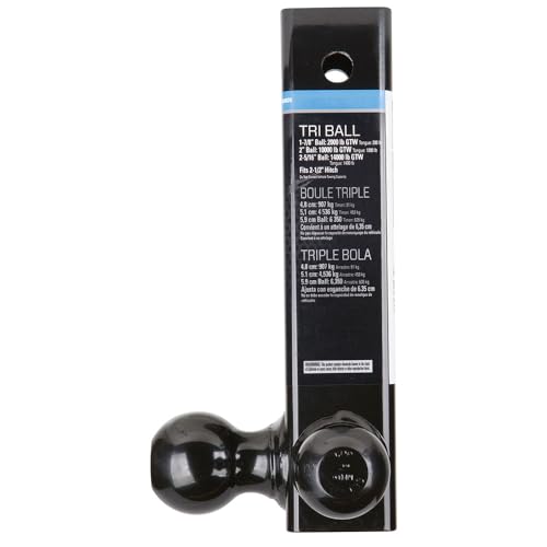 image for REESE Towpower 7068820 Tri-Ball Trailer Hitch Ball Mount, (1-7/8 Inch,