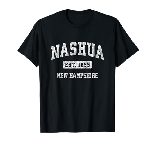 Nashua New Hampshire NH Vintage Established Sports Design T-Shirt