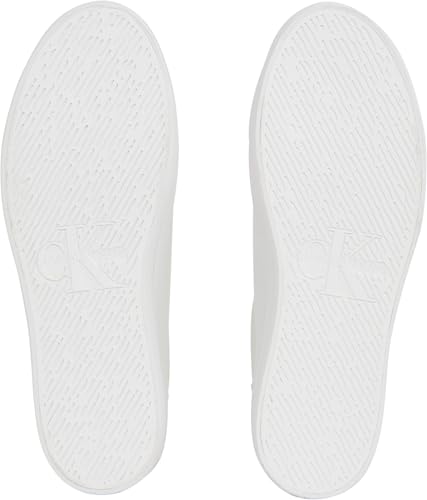 Calvin Klein Baskets Vulcanisées Femme Flatform Laceup Low Compensées, Blanc (Bright White), 41