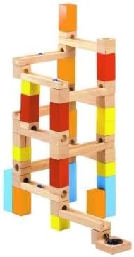 Amazon ビー玉 転がし レール 54 ピース ジェットコースター マーブル レールセット 木製 知育玩具 イギリス デザイン Import ピタゴラスイッチ ブロック おもちゃ