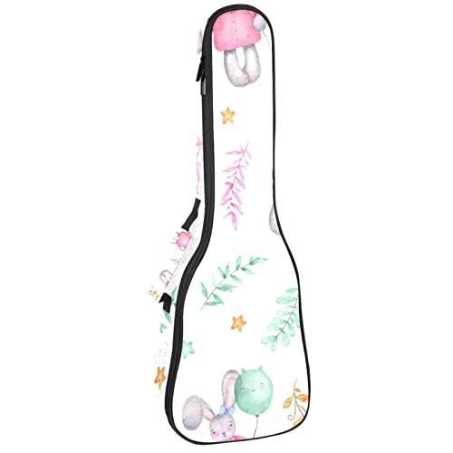 Sac ukulélé concert rembourré 10 mm avec grand rangement pour accessoires et partitions