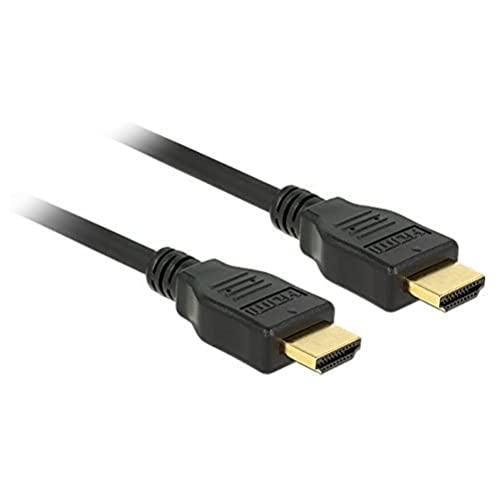Câble HDMI DeLOCK 84714 mâle-mâle avec connecteurs plaqués or robustes noir