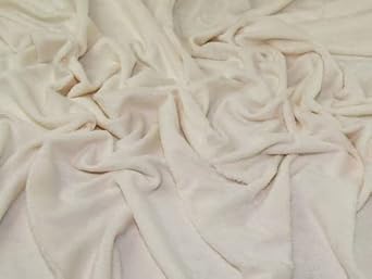 Minerva Bamboo Towelling Fabric Ivory - per Yard