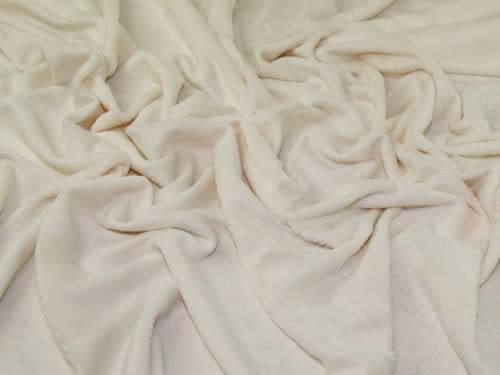 Tissu éponge en bambou ivoire au mètre pour couture