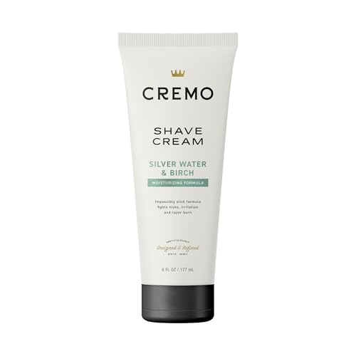 Image of Cremo Silver Water & Birch Shave Cream, Astonishingly Superior Ultra-Slick Shaving Cream for Men, Fights Nicks, Cuts and Razor Burn, 6 Fl Oz