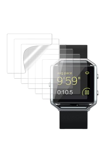 WUNIAK [6 Pack] for Fitbit Blaze Smart Fitness Watch Screen Protector,BodyArmor Anti-Bubble Military-Grade Clear TPU Film,Case Friendly.
