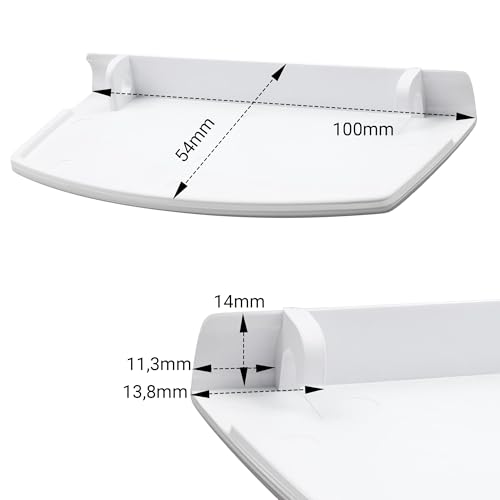 VIOKS Tuergriff Klappengriff Weiß Ersatz für Beko 4244570100 - Ersatzgriff Kühlschrank Türgriff Kunststoff Gefrierfach Tuergriff Platte Türverschluss - Griff Gefrierfachklappe Kühlschrank Tür Griff