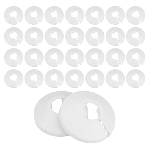 30 Piezas Embellecedor Radiador Tubo PVC, Rosetón Grifo Ducha de Tubería Plástico, Radiadores Plásticos Blancos, Cubre Tubos Tapa, Collar Rosetas Cubiertas para Tuberias de Calefaccion Blanco