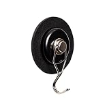 silwy® Magnet-Haken The ONE inkl. Metall-Nano-Gel-Pad in 7,5 cm Black - nie Wieder Bohren oder Schrauben - flexibel einsetzbar