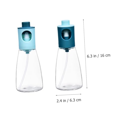 Botellas pulverizadoras de aceite de vidrio BIUDECO transparentes de tamaño compacto 4