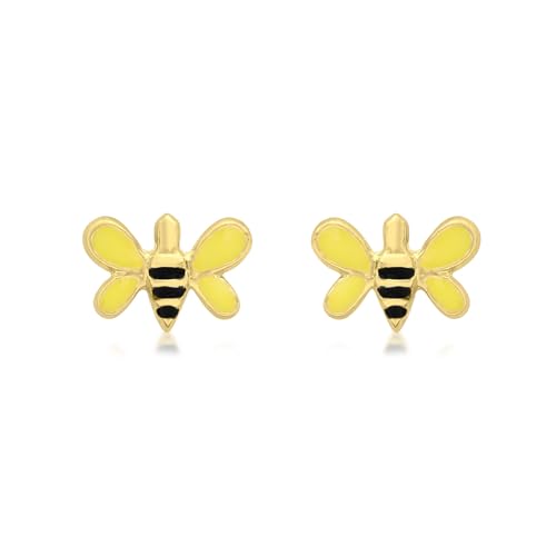 Boucles d'oreilles puces abeille or jaune 9 ct Carissima pour femmes