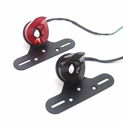 Luz De Freio Traseira Led De Motocicleta Para Honda Yamaha Bobber Chopper Cafe Racer Custom,Smoke